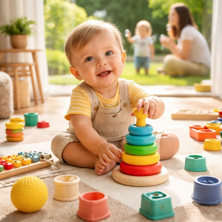 25 activités stimulantes pour bébé d’un an — idées simples à la maison et en extérieur